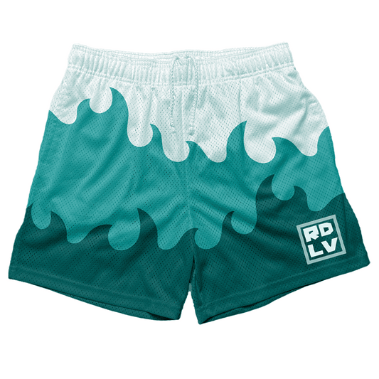 "Icy Blue Mesh Shorts"